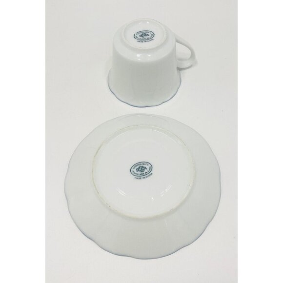 Cordon Bleu Duck Tea Cup & Saucer Porcelain de Chine C Steel Collection Blue - Picture 6 of 9